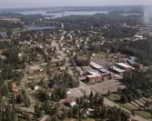 Flygfoto över Horndal, Avesta.