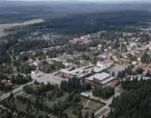 Flygfoto över Horndal, Avesta.