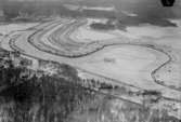 Flygfoto över Rämen. Vinterlandskap år 1935.