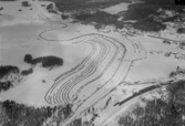 Flygfoto över Rämen. Vinterlandskap år 1935.