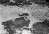 Flygfoto över Rämen. Vinterlandskap år 1935.