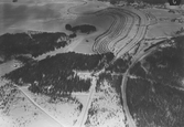 Flygfoto över Rämen. Vinterlandskap år 1935.