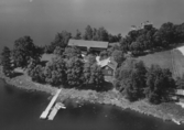 Flygfoto över Ornäs. Ornässtugan, foto år 1953.