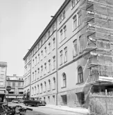 Byggnadsställning på Stora hotellet, 1960-tal