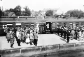 Invalidtåg på Örebro centralstation vid första världskriget, ca 1917