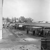 Många affärer i Markbackens centrum, 1960-tal