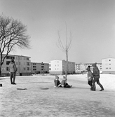 Pulkaåkning i Markbacken, 1960-tal