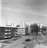 Arbetsbodar vid parkering i Norrby, 1960-tal