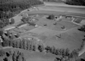 Flygfoto över Skogs- och Lantmannaskolan samt Lanthushållsskolan, Rättvik.
