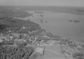 Flygfoto över Stjärnsund, år 1950.