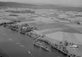 Flygfoto över Stora Skedvi år 1950.