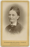 Porträtt på Augusta Lundqvist, född Bruzelli. Jönköping.