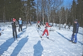 Juniortävling i längskidor vid Ånnaboda, februari 1983