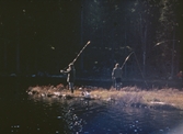Två flugfiskare vid Bergslagsleden, 1980-tal
