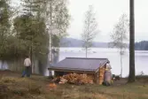 Strandnära vindskydd vid Bergslagsleden, 1980-tal