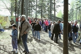 Besökare på vildmarksmässan i Ånnaboda, maj 1991