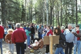 Många besökare på Vildmarksmässan i Ånnaboda, maj 1991