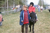 Ponnyridning på Vildmarksmässan i Ånnaboda, maj 1991