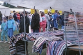 Trasmatteförsäljare på Vildmarksmässan i Ånnaboda, maj 1991