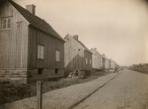 Åbyäng i Åby, Mölndal, år 1925. Åbykolonien under uppförande.