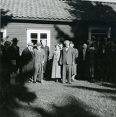 Huddunge sn.
Västmanlands fornminnesförenings årsmöte vid hembygdsgården, 1949.