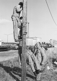 Räddningsövning på elverket med övningsdocka, 1970-tal