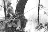 Personalföreningen 'Gnistans' fisketävling i Svartån, 1970-tal