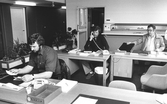 Delat kontorsrum på Åbyverken, 1970-tal