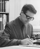 Inköpsingenjören Hasse Svensson på sitt kontor, 1970-tal