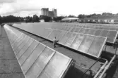 Solfångare uppställda i Odensbacken, 1970-tal