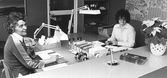 Mottagningsdisken på Åbyverkens abonnemangsavdelning, 1970-tal