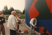 Media närvarande vid invigning av oljetanken, 1999-06-02