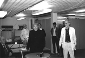 Besökare i kontrollrummet på Elverket, 1980-tal
