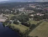 Flygfoto över Vikmanshyttan.