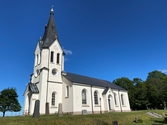 Exteriörbild, Skånings-Åsaka kyrka, Skara kommun, Västra götalands län.