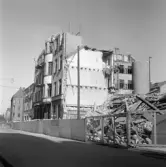 Rivningshus på Klostergatan 18, mars 1973