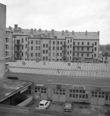 Boströms bilverkstad på innergården Östra Bangatan 42-44, 1970-tal