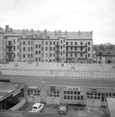 Bilverkstad på innergården till Fredgatan 4, 1970-tal