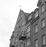 Husfasad på Klostergatan 25, 27, 1970-tal