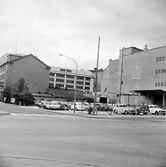 Parkeringsplats i kvarteret Bageriet, 1970-tal