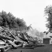 Rivningsmassa efter fastighet på Fredsgatan 18, 1970-tal