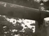 Trärörsledning från Södermalmsgatan i Toltorpsdalen, Mölndal, utförd år 1943.
