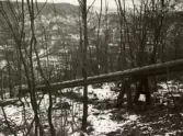 Trärörsledning från Södermalmsgatan i Toltorpsdalen, Mölndal, utförd år 1943.