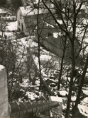 Trärörsledning från Södermalmsgatan i Toltorpsdalen, Mölndal, utförd år 1943.