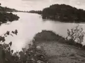 Sjön Södra Långvattnet i Mölndal, okänt årtal.