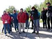 Miljöombuden får pröva på fågelskådning i Rynningeviken, 2007-05-10