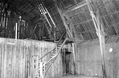 Trappa upp till stallets loft på Karlslunds herrgård, 1981