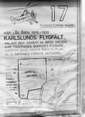Ritning över Karlslunds flygfält, 1981
