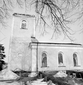 Västra Husby kyrka efter branden