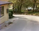 Franckegatan, Roten L, i Mölndals Kvarnby, omkring 1975-1980. Till vänster Bröalidas hus.